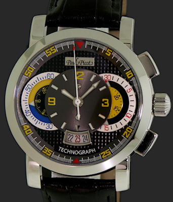 Multi-Color Chronograph 3434q - Paul Picot Technograph wrist watch