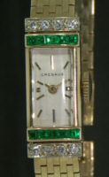 Pre-Owned CRESAUX 14KT GOLD DIAM/EMERALD