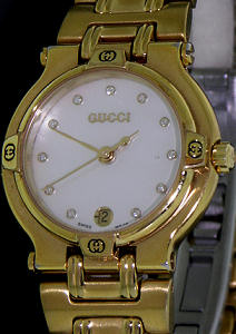 Gucci Gold Tone Swiss Quartz 9200l 