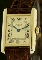 Pre-Owned CARTIER GOLD PLATED STERLING TANK STYLE