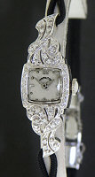 Pre-Owned HAMILTON 42 DIAMONDS SET 14KT GOLD CASE