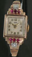 Pre-Owned ESKA 14KT ROSE GOLD DIA/RUBY