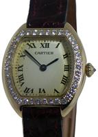 Pre-Owned CARTIER 18KT GOLD TORTUE W/DIAMONDS