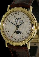 Pre-Owned NIVREL 18KT JAGER TRIPLE DATE MOON