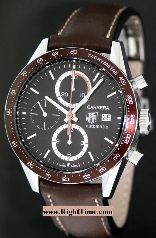 Pre-owned Tag Heuer Carrera Chronograph Brown Dial - Pre-owned Watches