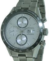 Pre-Owned TAG HEUER CARRERA CHRONO SILVER DIAL