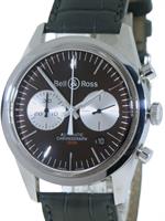Pre-Owned BELL & ROSS OFFICER BROWN AUTOMATIC CHRONO