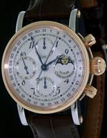 Pre-Owned CHRONOSWISS 18KT AND STEEL LUNAR CHRONO
