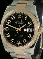 Pre-Owned ROLEX 18KT ROSE GOLD AND STEEL DATE