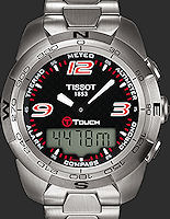 Pre-Owned TISSOT T-TOUCH EXPERT STEEL BLK /RED