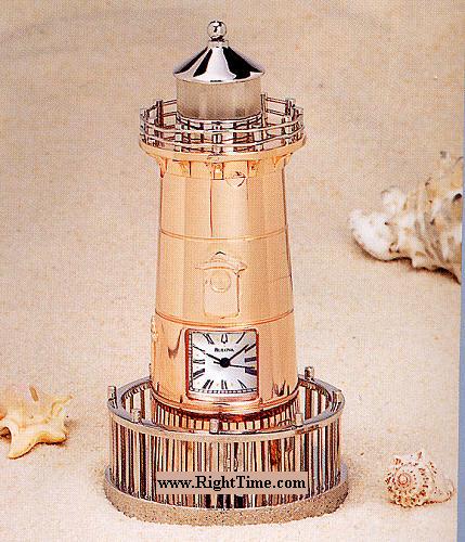 The Little Red Lighthouse b0436 - Bulova Miniatures clock