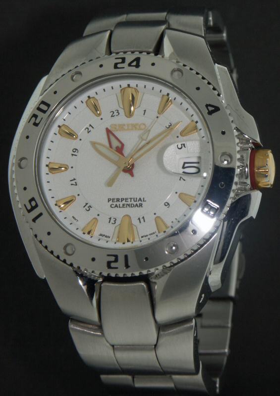 Seiko Gmt Perpetual Calendar 8f56-0029 - Pre-Owned Mens Watches