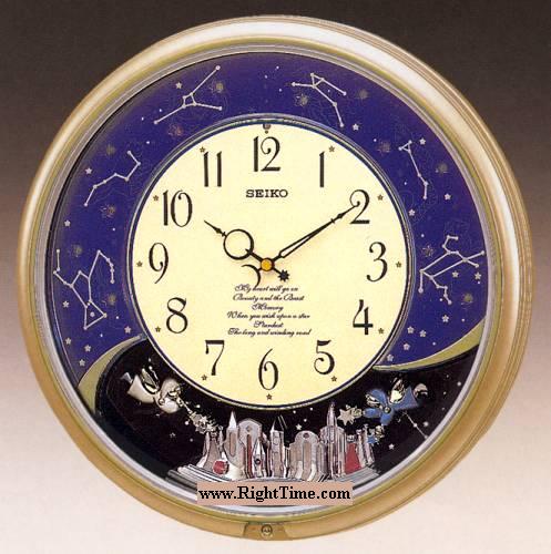 Melodies In Motion qxm325srh - Seiko Luxe Sound & Motion clock