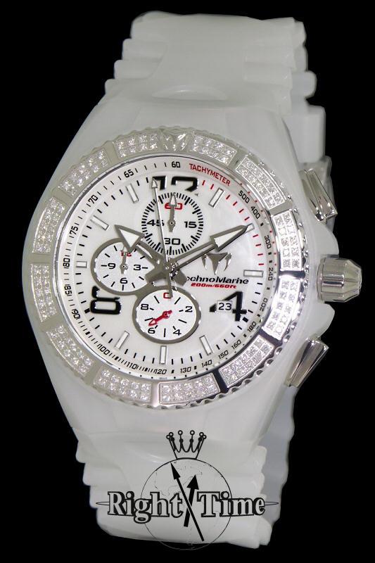 TechnoMarine Sea Pearl Swiss Quartz MOP Diamond Watch Technomarine TM-715038 Sea MOP Dial Leather Strap  main image 4