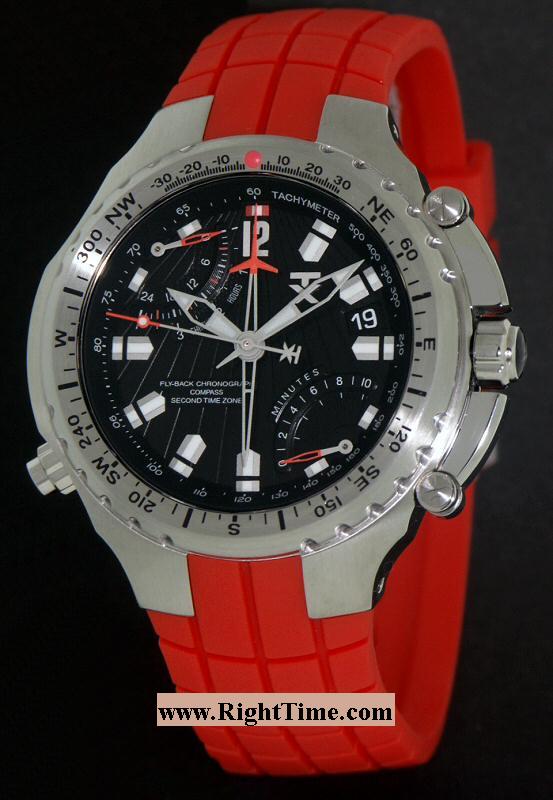 Tx Technoluxury Fly-Back Chronograph W/Compass t3b89 - Pre-Owned