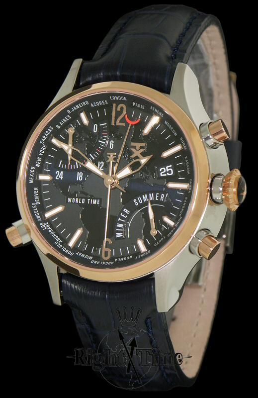 タイメックスTX Technoluxury World Time Series World Time 2-Tone Blue Dial t3c322 - Tx Technoluxury World Time