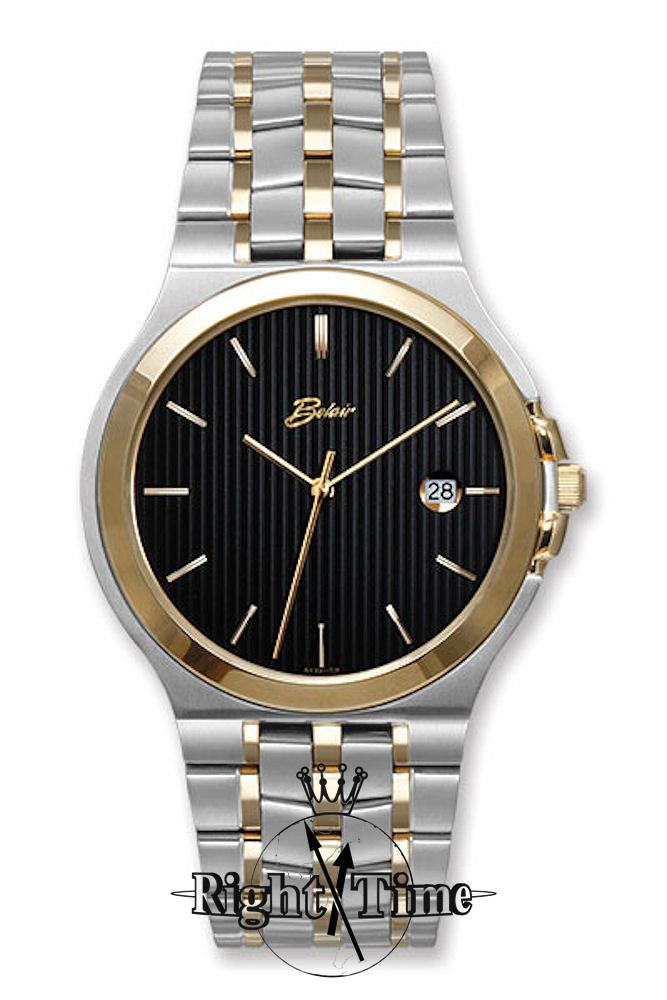2-Tone Black Dial a4331t-blk - Belair Men Dress wrist watch display picture 1