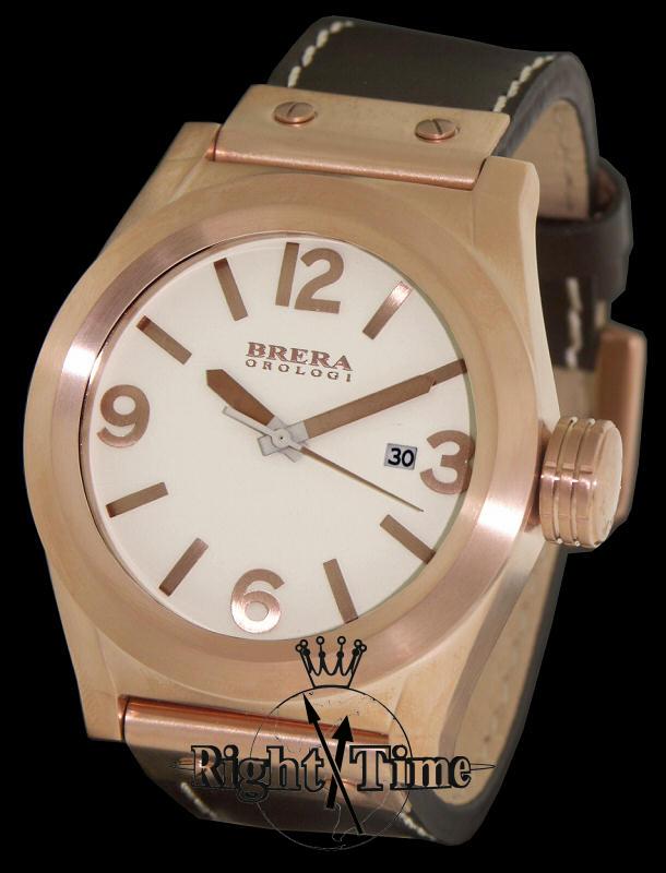 BRERA OROLOGI ホワイト　ブロンズゴールド　腕時計 Eterno Solo Tempo Gold Plated brets4511 - Brera Orologi Eterno