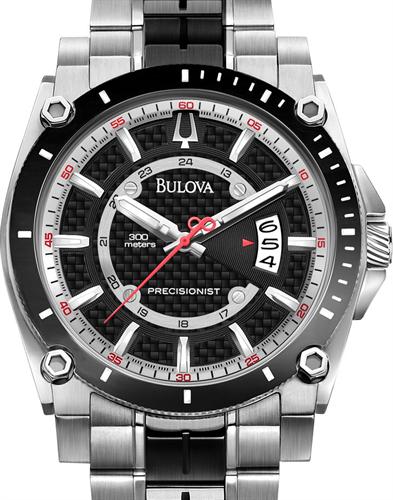 Champlain Steel Carbon Dial 98b180 - Bulova Precisionist wrist watch