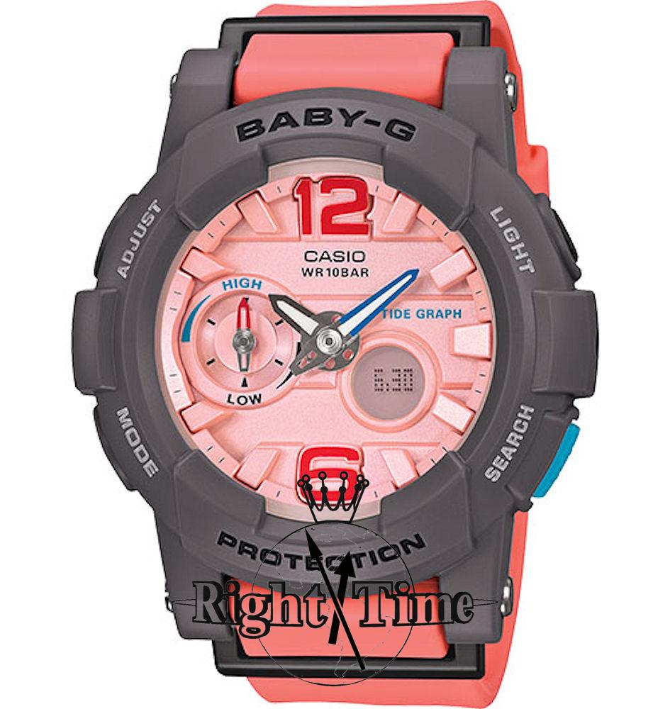Baby-G Ana/Digi Grey/Peach bga180-4b2 - Casio Baby-G wrist watch