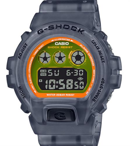 G-Shock Grey/Green/Orange dw6900ls-1 - Casio G-Shock wrist watch