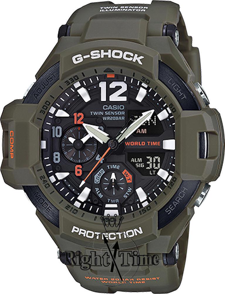 極美品　G-SHOCK GA-1100KH グラビティマスター カーキ ga1100kh-3a.jpg