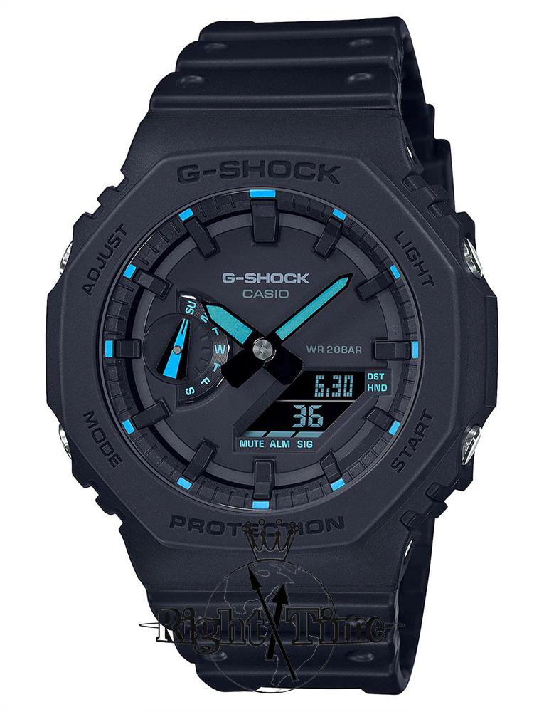 Casioak Neon Black/Blue ga2100-1a2 - Casio G-Shock wrist watch