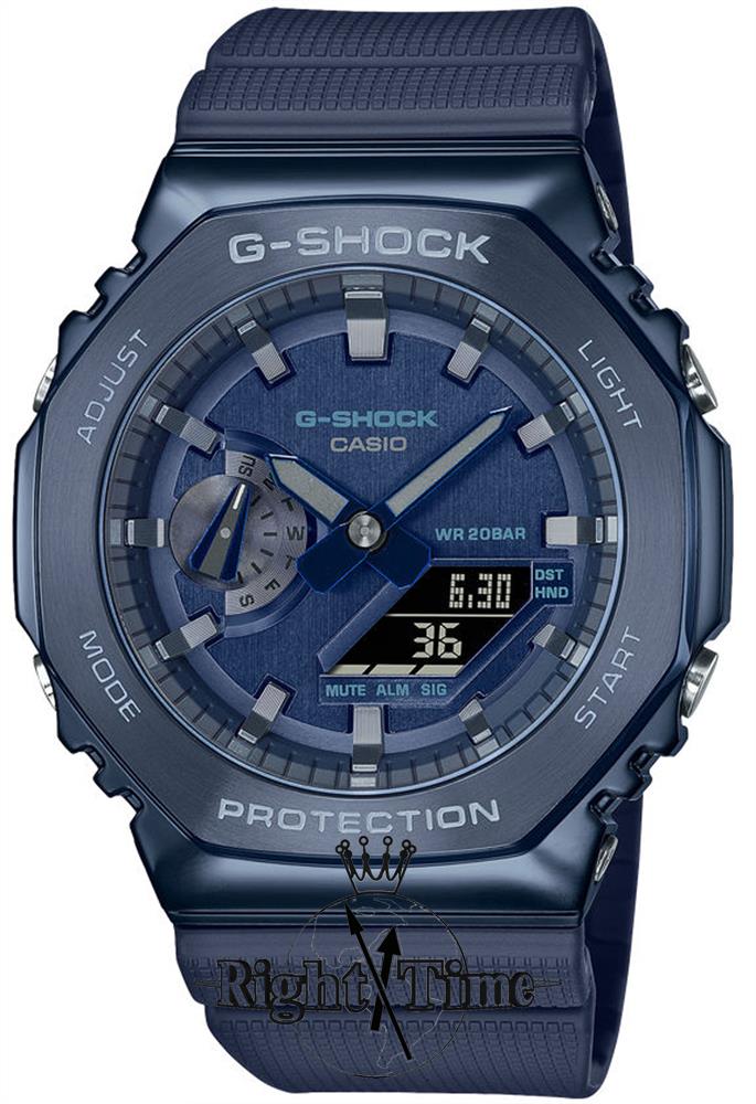 Casioak Steel Case Blue Dial gm-2100n-2a - Casio G-Shock wrist watch