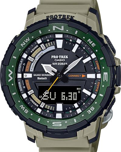 Regnjakke ensidigt Erasure Pro Trek Fishing Time Khaki prtb70-5 - Casio Protrek wrist watch