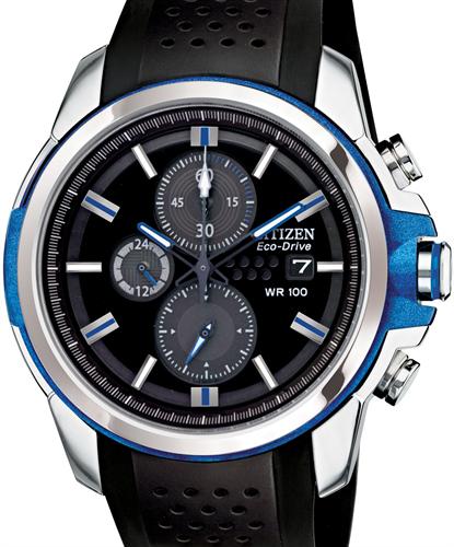 Steel Chrono Black/Blue ca0421-04e - Citizen Everyday Sport wrist watch