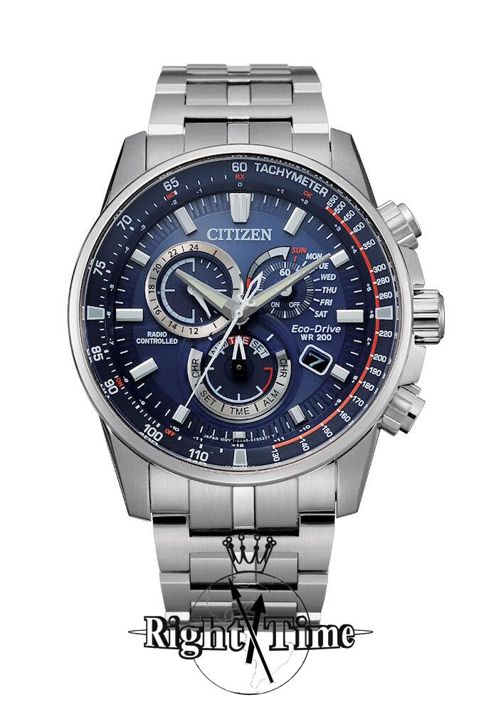 Pcat Radio-Controlled Blue cb5880-54l - Citizen Eco-Drive wrist watch