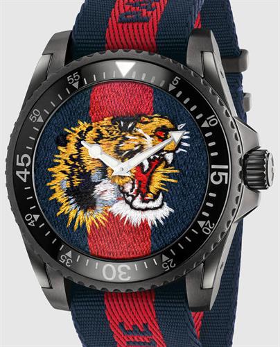 Dive Nylon Tiger Dial ya136215 - Gucci Dive wrist watch