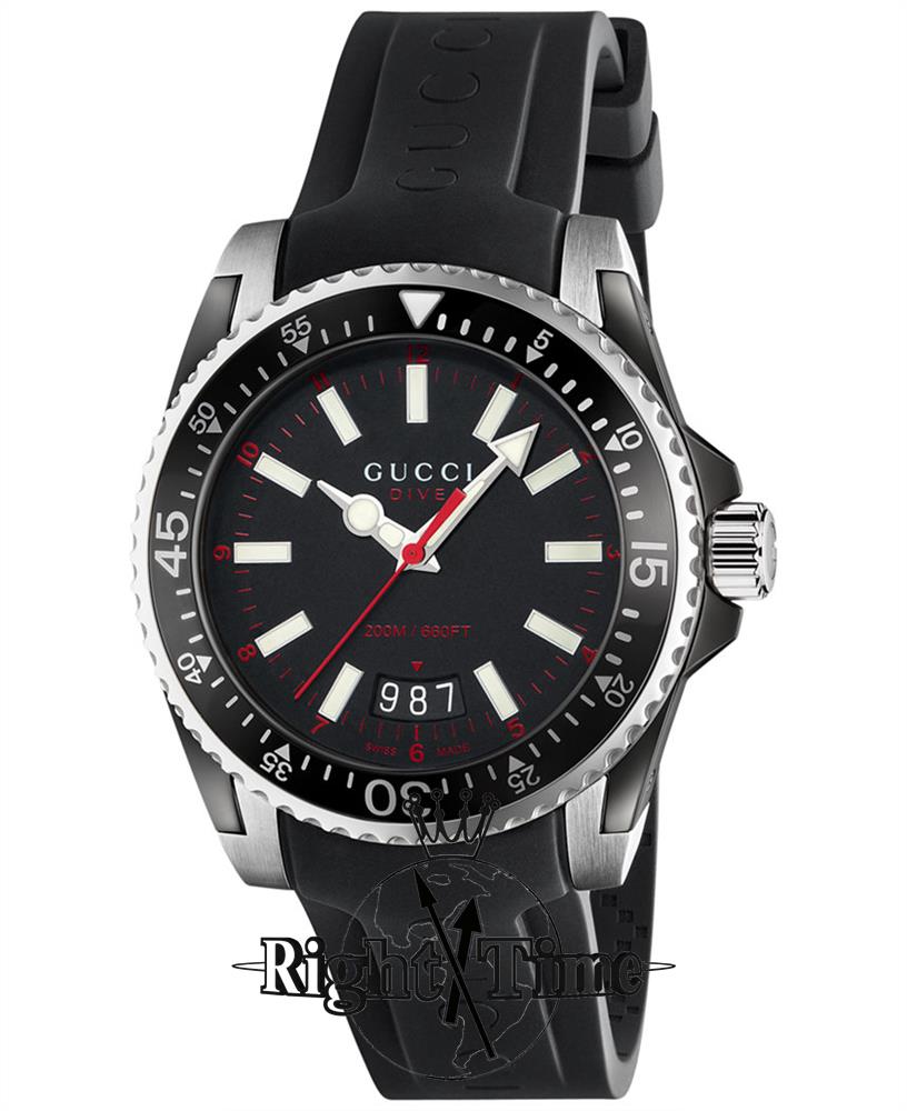 Dive Quartz Large Black ya136303 - Gucci Dive wrist watch