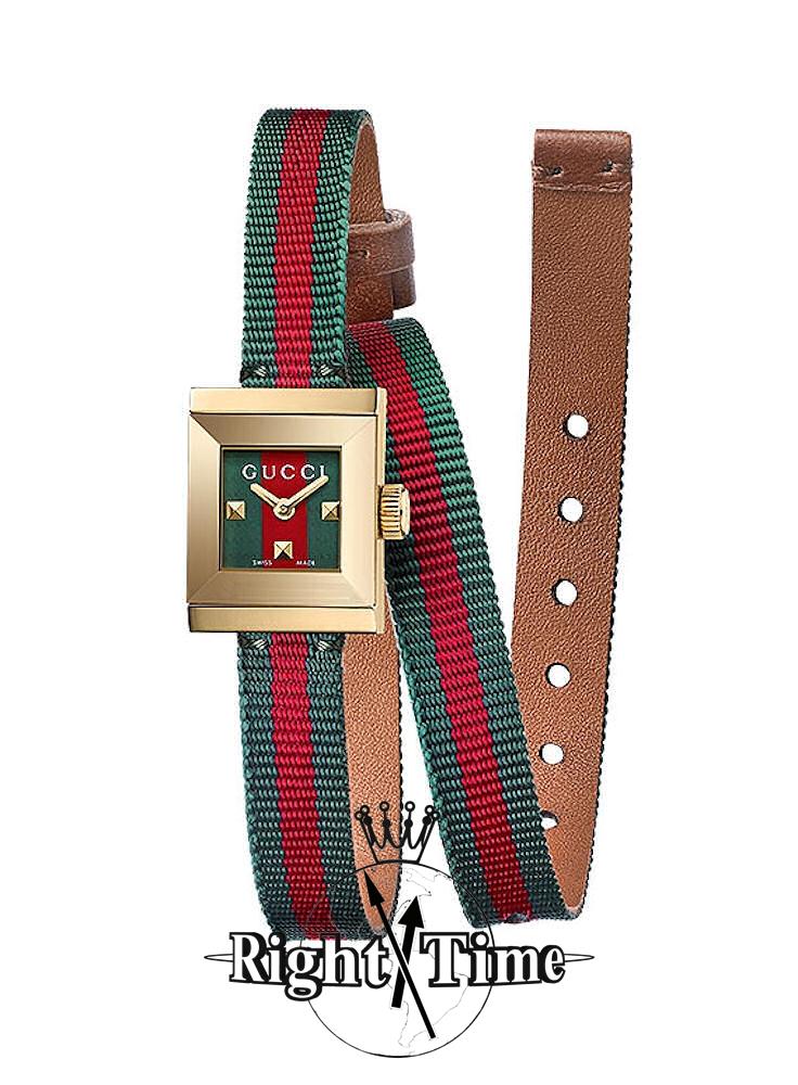 ✨グッチ✨GUCCI✨128.5✨スクエア✨GG柄✨腕時計✨ G-Frame Small Square Green-Red ya128527 - Gucci G-Timeless wrist watch