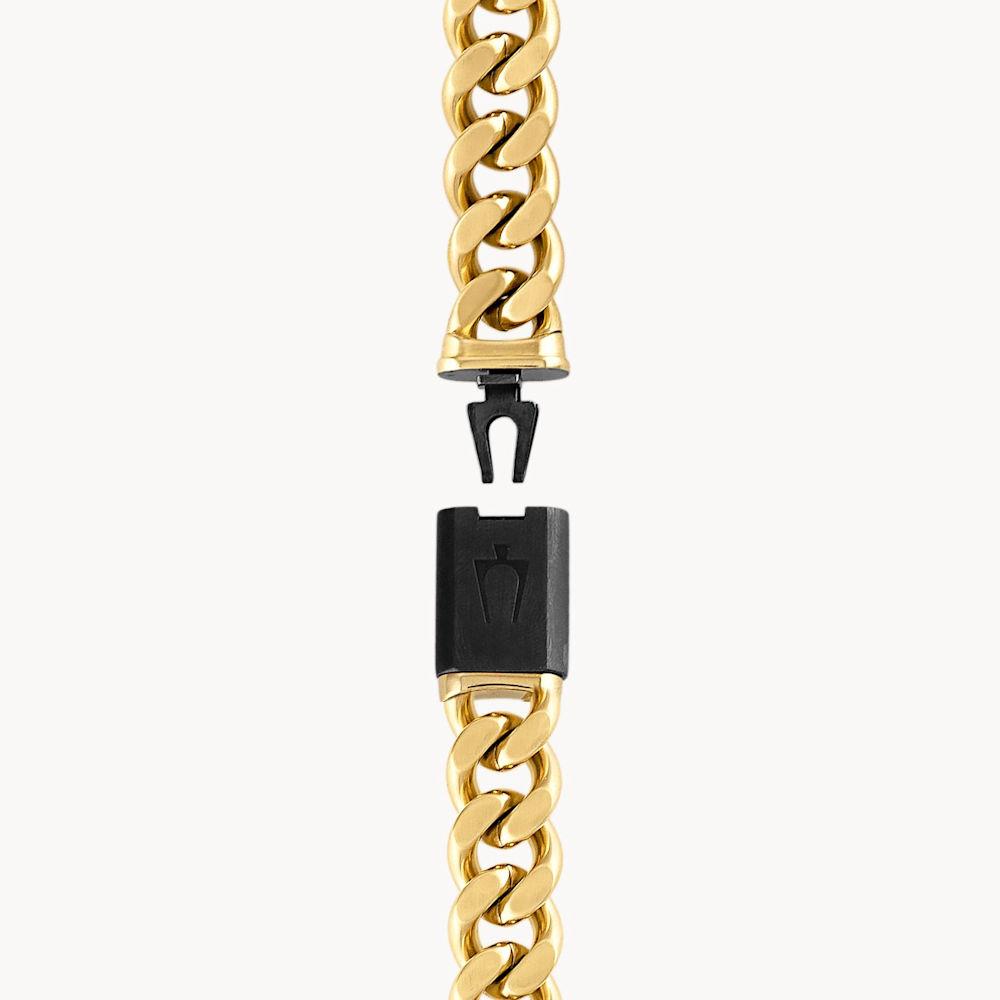Curb Chain Bracelet Gold Tone bvb1016-gostna - Bulova Bracelets