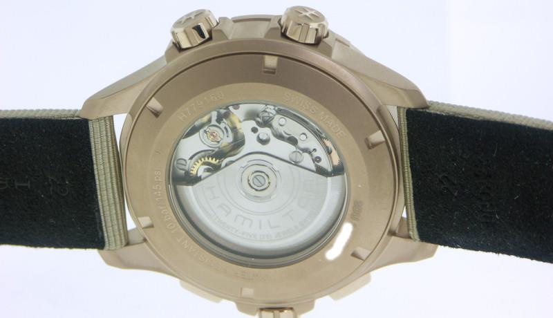 Hamilton Khaki X-Wind Beige Pvd h77916920 Pre-Owned Mens Watches