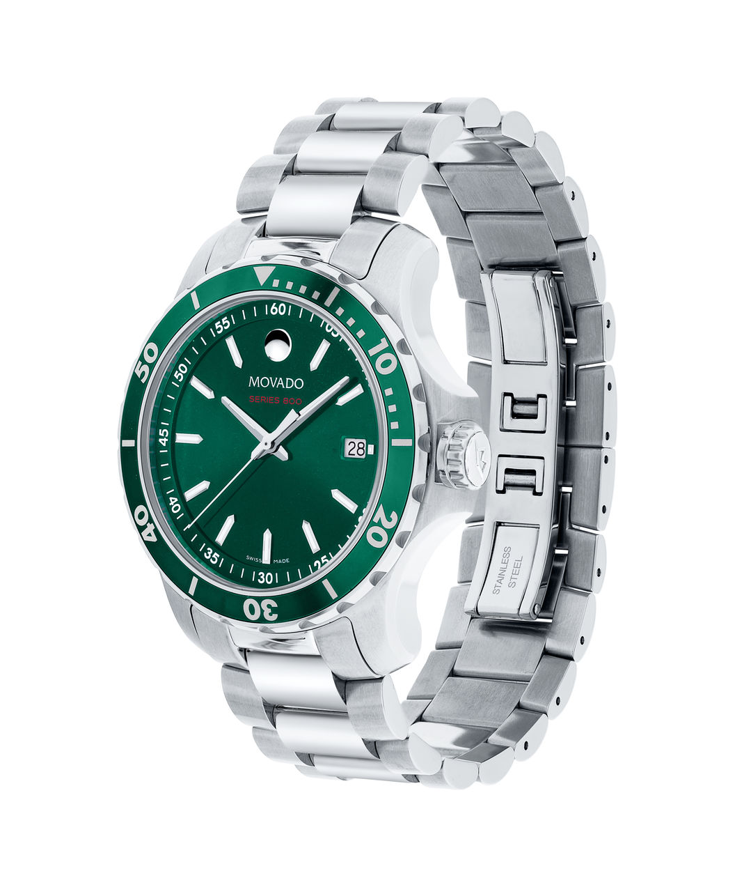 Series 800 Green Steel 2600136 - Movado Mens wrist watch