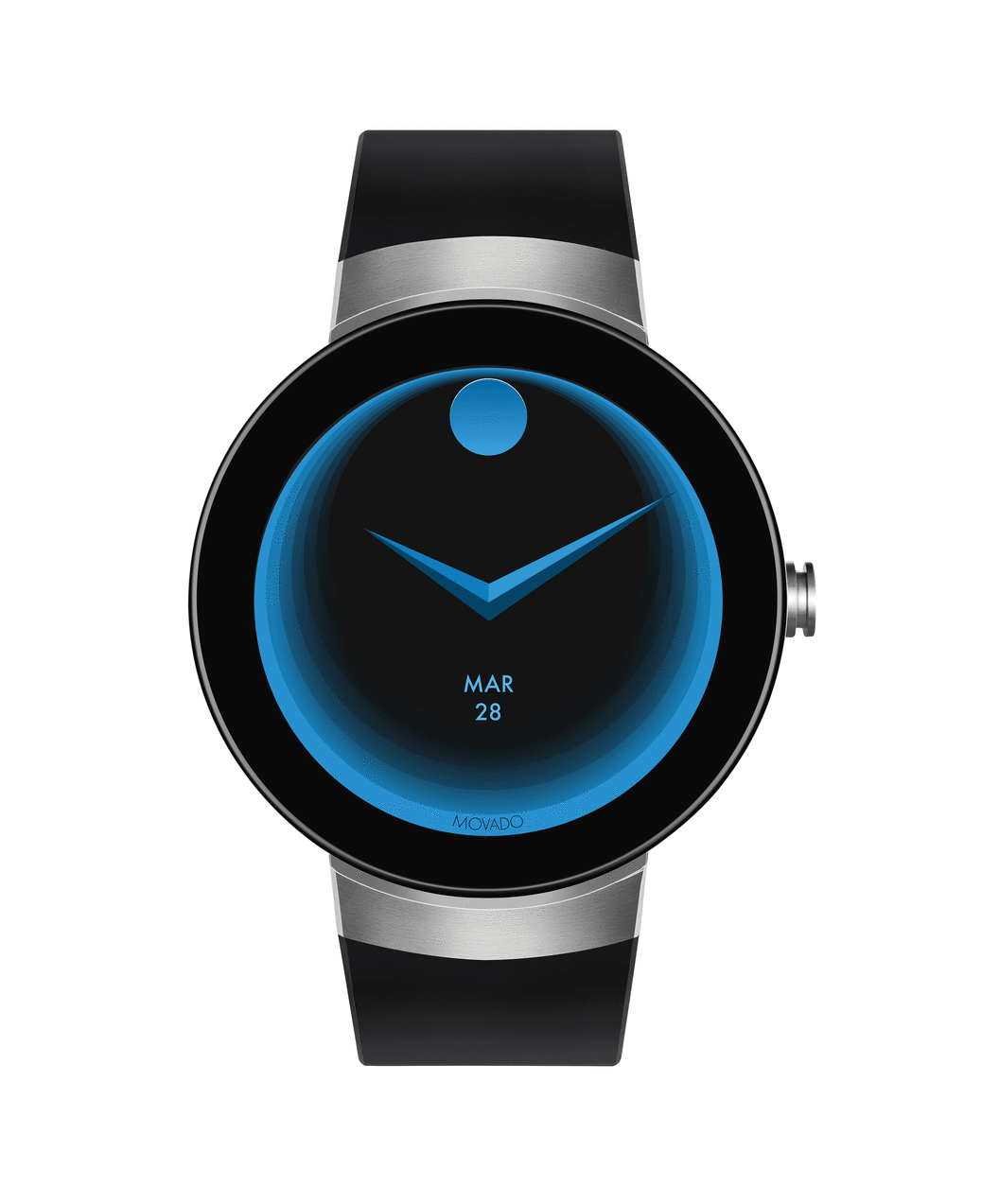 Connect Smartwatch Black Steel 3660016 Movado Mens wrist watch