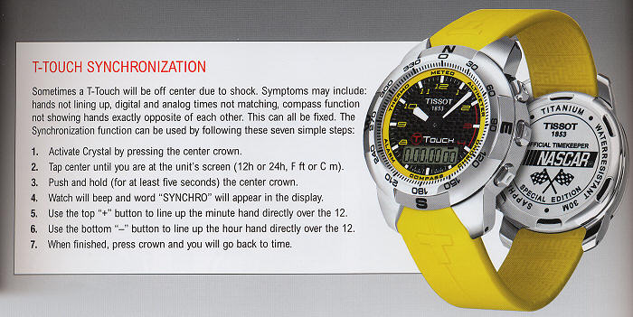 Tissot t shop touch synchronization