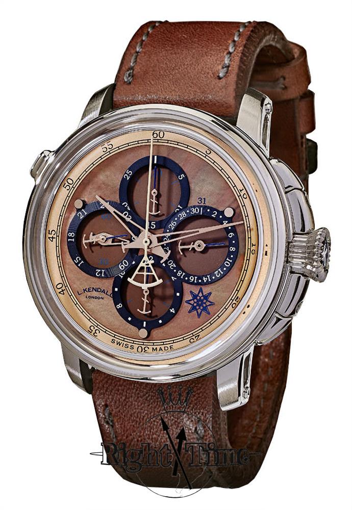 Brown Mother-Of-Pearl Gmt k4-002 - L. Kendall The K4 wrist watch