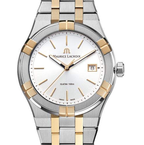 Aikon Two-Tone Quartz 40mm ai1108-pvp02-130-1 - Maurice Lacroix Aikon wrist  watch