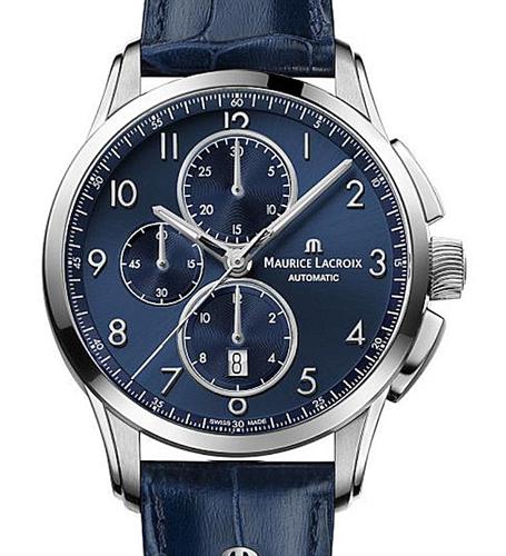 Pontos Chronograph Blue pt6388-ss001-420-4 - Maurice Lacroix Pontos wrist  watch