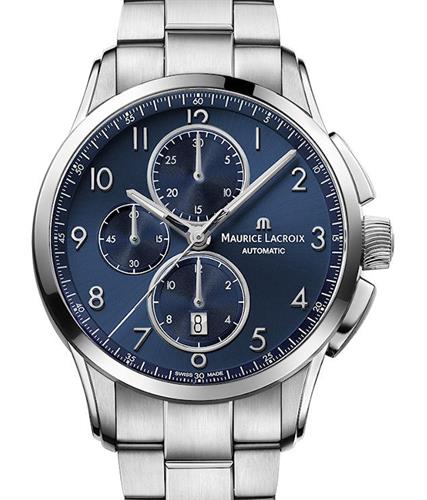 Pontos Chronographe Blue pt6388-ss002-420-1 - Maurice Lacroix Pontos wrist  watch | Schweizer Uhren