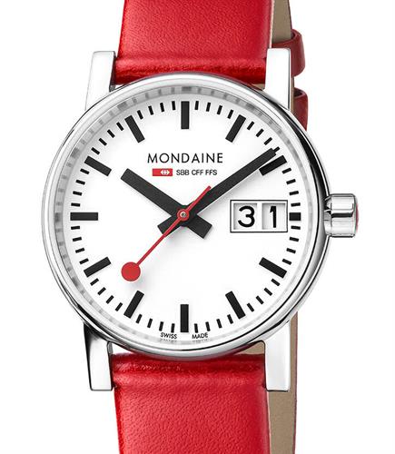 Evo2 33mm White/Red mse.30210.lc - Mondaine Railways Watch wrist watch