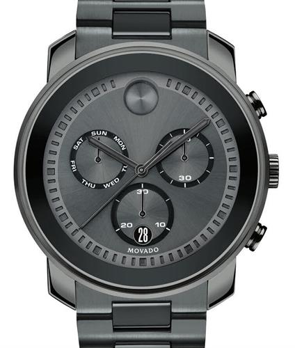 Bold Gunmetal Plated Chrono 3600486 Movado Bold Wrist Watch