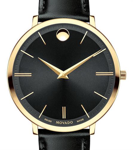 Ultra Slim Gold-Tone Black 0607091 - Movado Ladies wrist watch