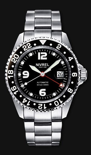 Deep Ocean Gmt Automatic n146.001casdb - Nivrel Automatics wrist watch