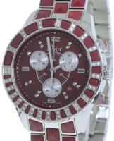 Pre-Owned CHRISTIAN DIOR RED SAPPHIRE CHRISTAL CHRONO