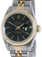 Pre-Owned ROLEX DATEJUST 18KT/STEEL BLACK