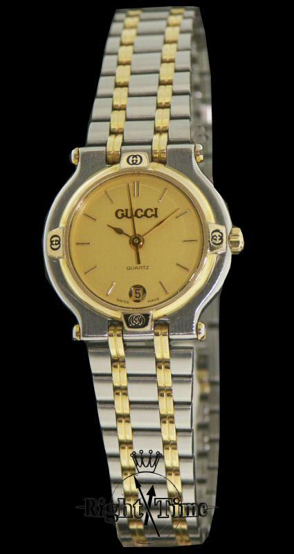 Gucci Two Tone Swiss Quartz 9000l - Pre-Owned Ladies Watches